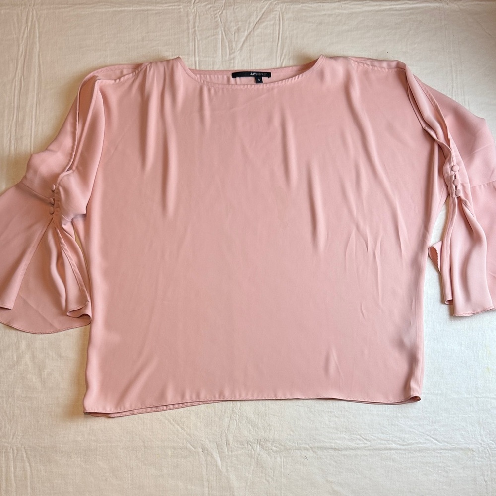 JAYGODFREY Women's Blush Pink Dolman Sleeves Cold Shoulder Blouse Size 4